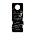 Extra Thick Laminated Plastic Rectangle Door Hanger w/ 4 Detachable Coupons
